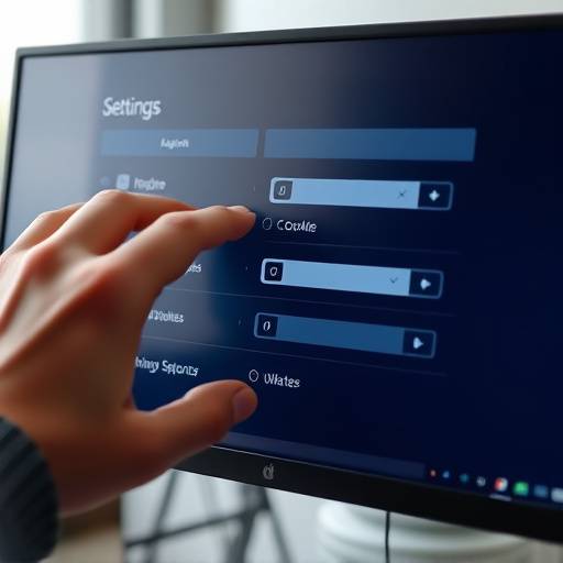 A graphic showing a user adjusting settings on a computer screen, symbolizing control over cookie preferences.
