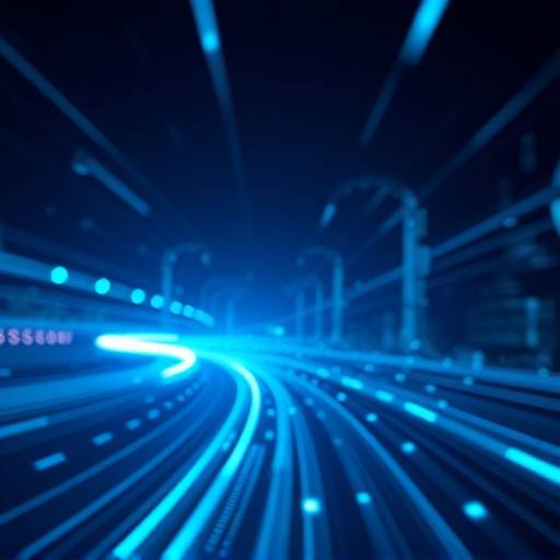An abstract representation of digital transformation in business operations.