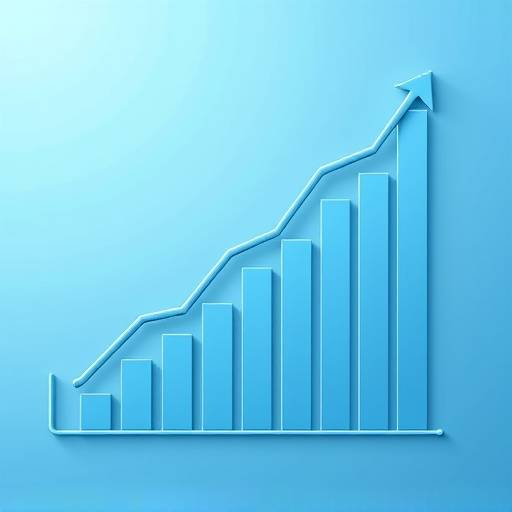 Chart showing upward financial trend