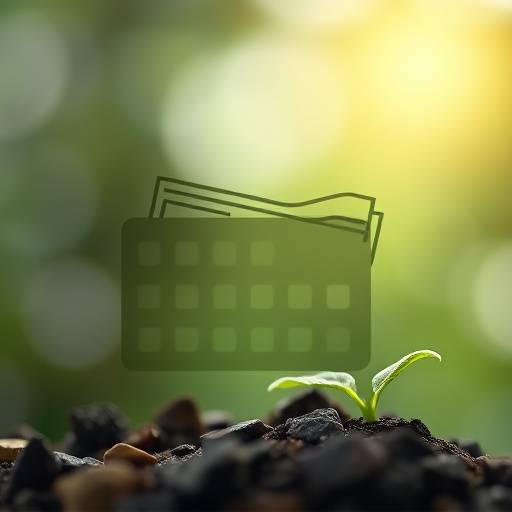 Icon representing small business accounting with a growing plant