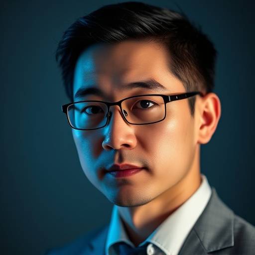 Portrait of David Chen, a professional man looking focused