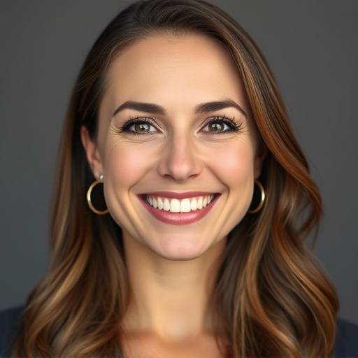 Portrait of Elara Vance, a professional woman with a friendly demeanor
